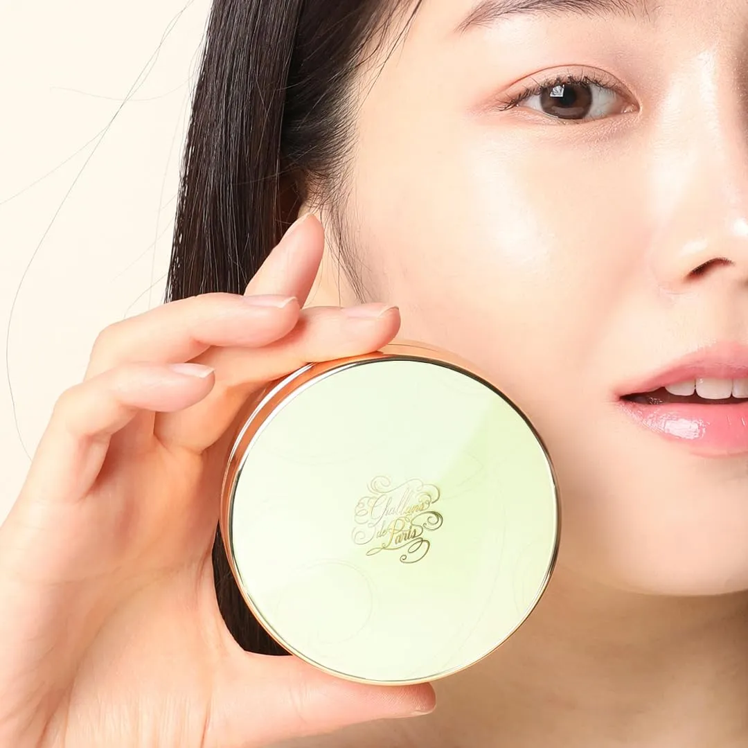 [CHALLANS de PARIS] Cushion de Lunar Excellence Cream Foundation - High Coverage, All-Day Wear, Lightweight Texture, Even Skin Tone, Hydrating Glow, All Skin Types, 0.53 oz (23 Medium Beige, 0.53 oz)