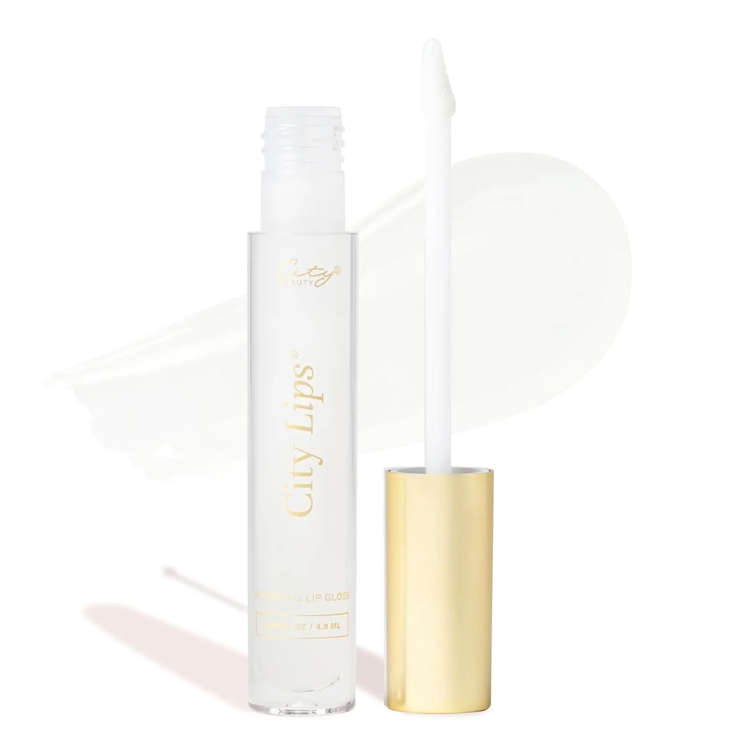 City Lips Clear - Plumping Lip Gloss - Hydrate & Volumize - High Shine Lip Plumper - Hyaluronic Acid & Peptides Visibly Smooth Lip Wrinkles - Cruelty-Free
