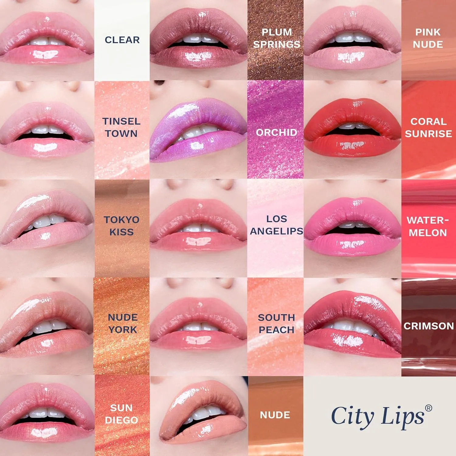 City Lips Clear - Plumping Lip Gloss - Hydrate & Volumize - High Shine Lip Plumper - Hyaluronic Acid & Peptides Visibly Smooth Lip Wrinkles - Cruelty-Free