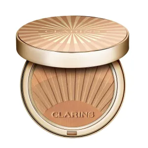 Clarins NEW Bronzing Powder | Buildable, Luminous Matte Finish | 3-in-1 Bronzer, Contour, and Highlighter | Natural, Sun-Kissed Glow | 0.4 Ounces
