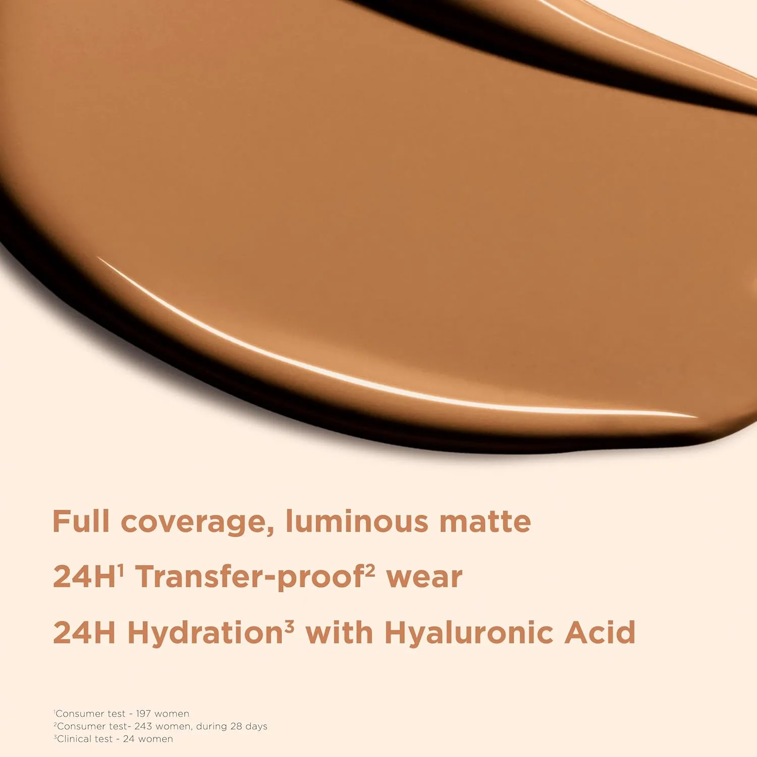 Clarins NEW Skin Illusion Longwear Full Coverage Foundation | Luminous Matte Finish | 24H* Hold and 24H** Hydration | Natural Looking Complexion | Transfer Proof, Sweat Proof and Smudge Proof