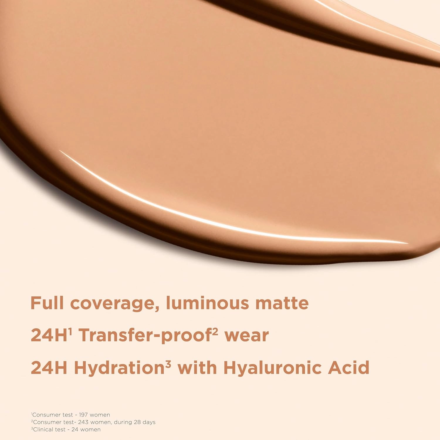 Clarins NEW Skin Illusion Longwear Full Coverage Foundation | Luminous Matte Finish | 24H* Hold and 24H** Hydration | Natural Looking Complexion | Transfer Proof, Sweat Proof and Smudge Proof