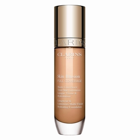 Clarins NEW Skin Illusion Longwear Full Coverage Foundation | Luminous Matte Finish | 24H* Hold and 24H** Hydration | Natural Looking Complexion | Transfer Proof, Sweat Proof and Smudge Proof