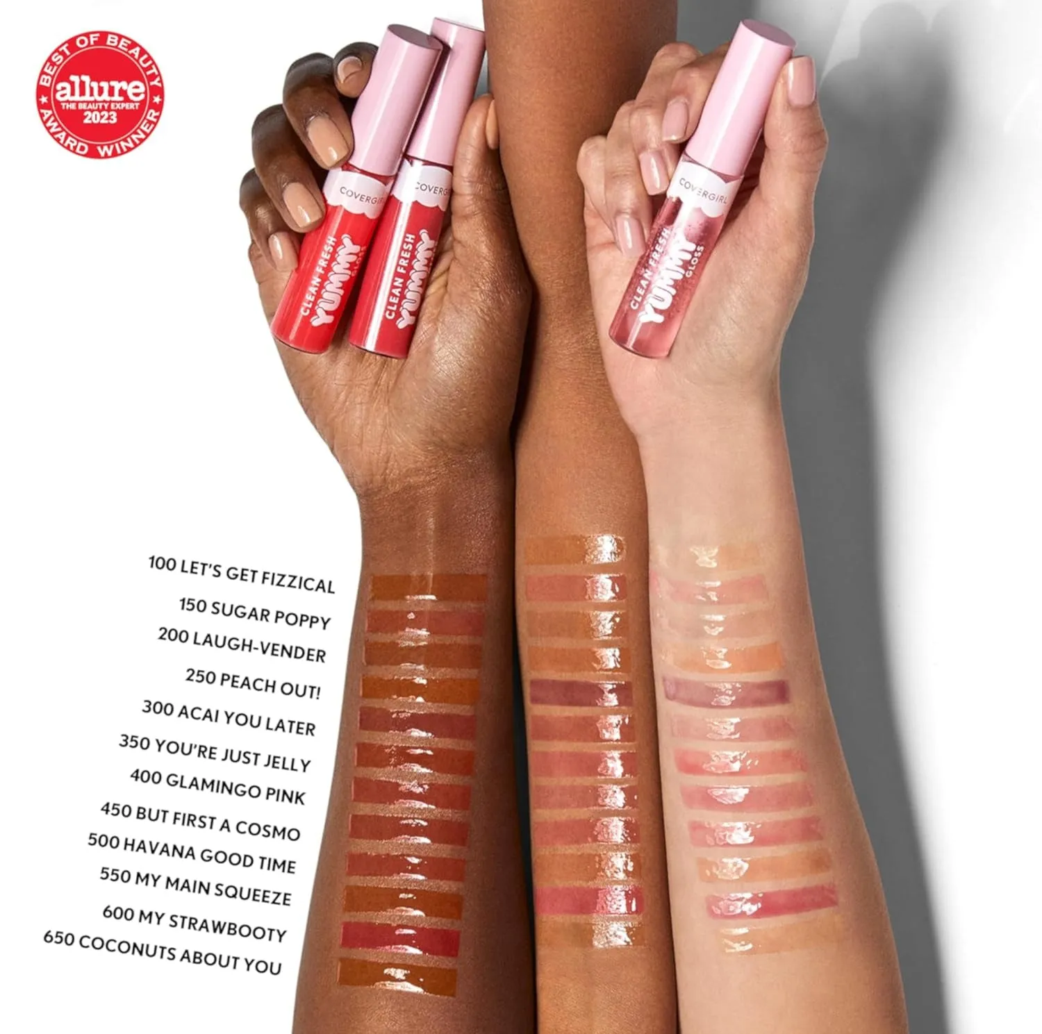 Clean Fresh Yummy Gloss – Lip Gloss, Sheer, Natural Scents, Vegan Formula - Glamingo Pink