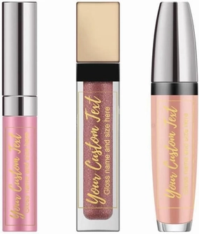 Clear Lip Gloss Tube Labels,Personalized Lip Gloss Stickers Custom Lipgloss Label 60pieces 45x25mm (Tube not Included) (Gold Text)