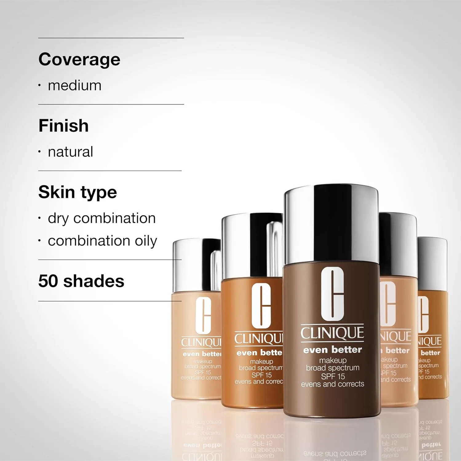 Clinique Even Better Makeup Medium Coverage Foundation Broad Spectrum SPF 15 | Evens Skin Tone   Reduces Dark Spots