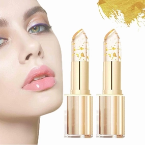Color Changing Lipstick, Bymolia Color-Changing Lipstick, Labial Cambia De Color De, Long Lasting 24 Hours Moisturizing Glossy Shine Lipsticks (2pcs)