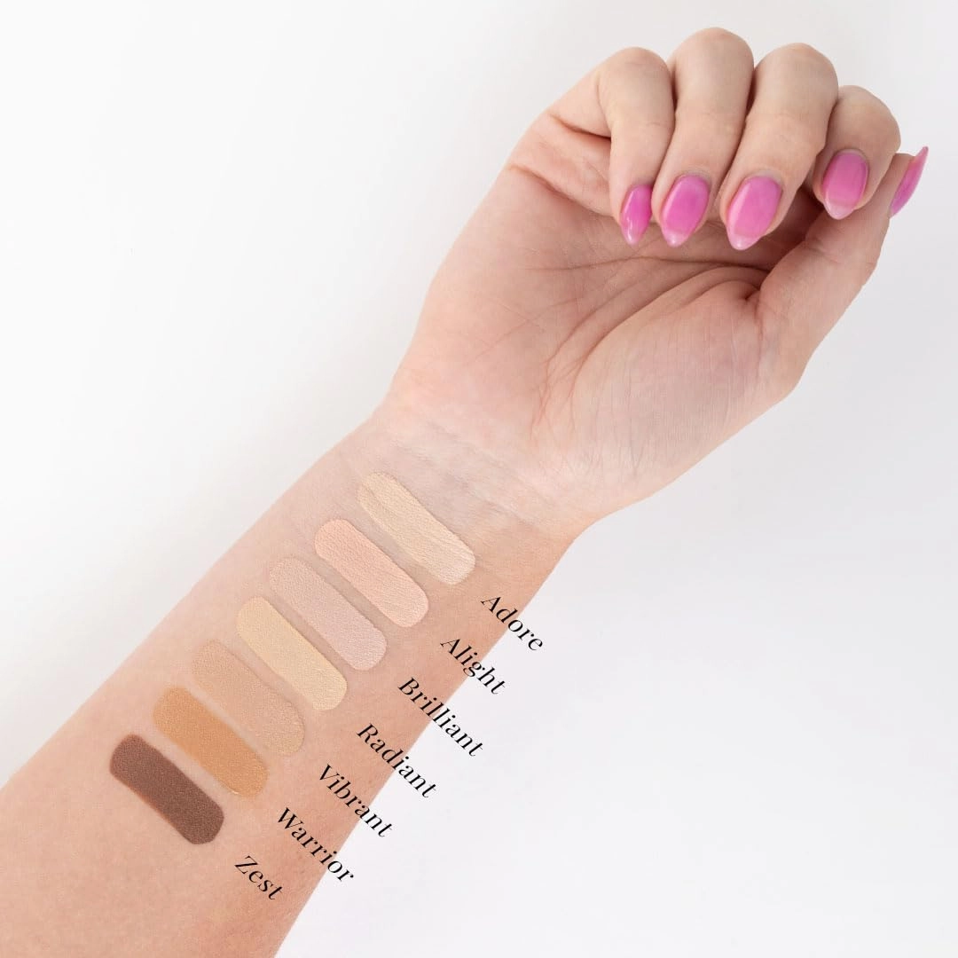 Concealer - Under Eye Full Coverage Concealer - for Dark Circles, Fine Lines, Redness & Discoloration - Waterproof - Anti-Aging - Natural Finish (Radiant, .2 FL)