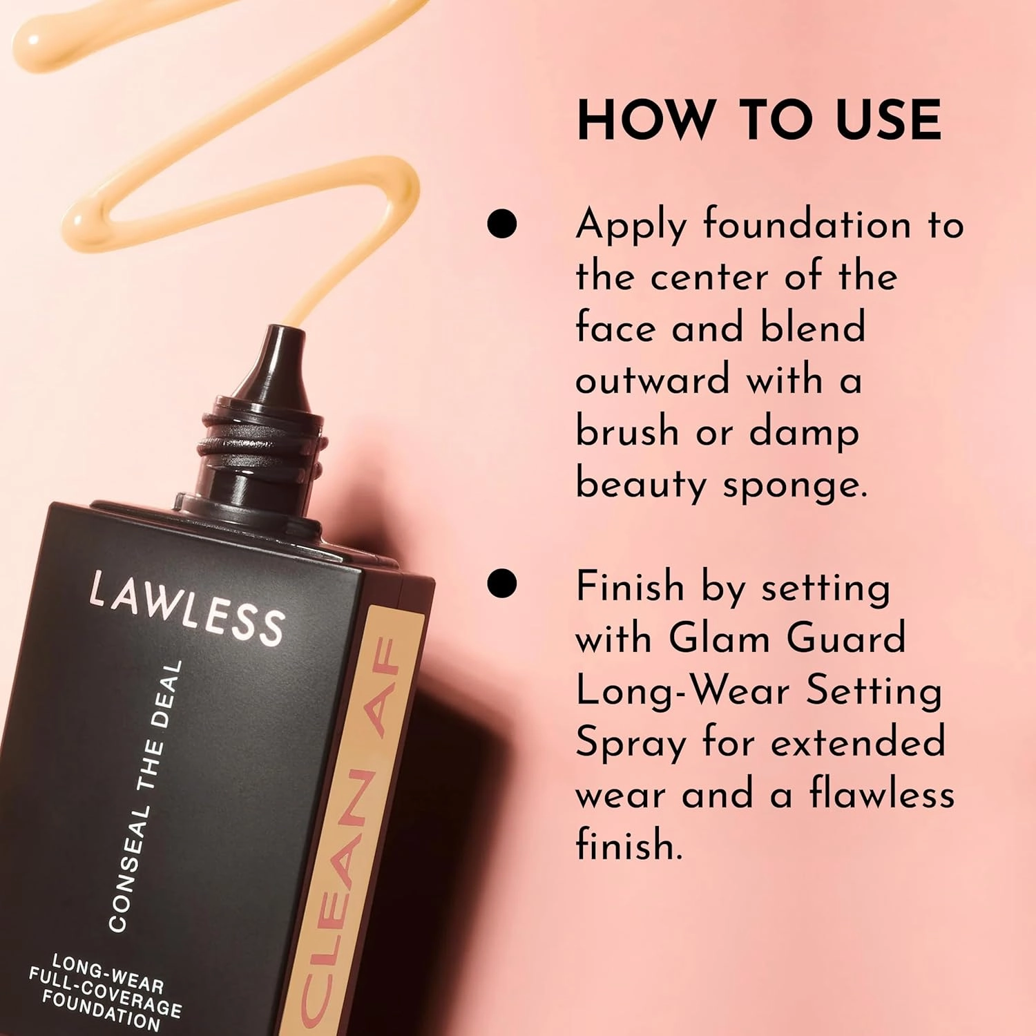 Conseal The Deal Long-Wear Full-Coverage Foundation - Sesame - Premium Self-Setting Foundation Powered by Natural Ingredients to Provide a Natural, Weightless Finish