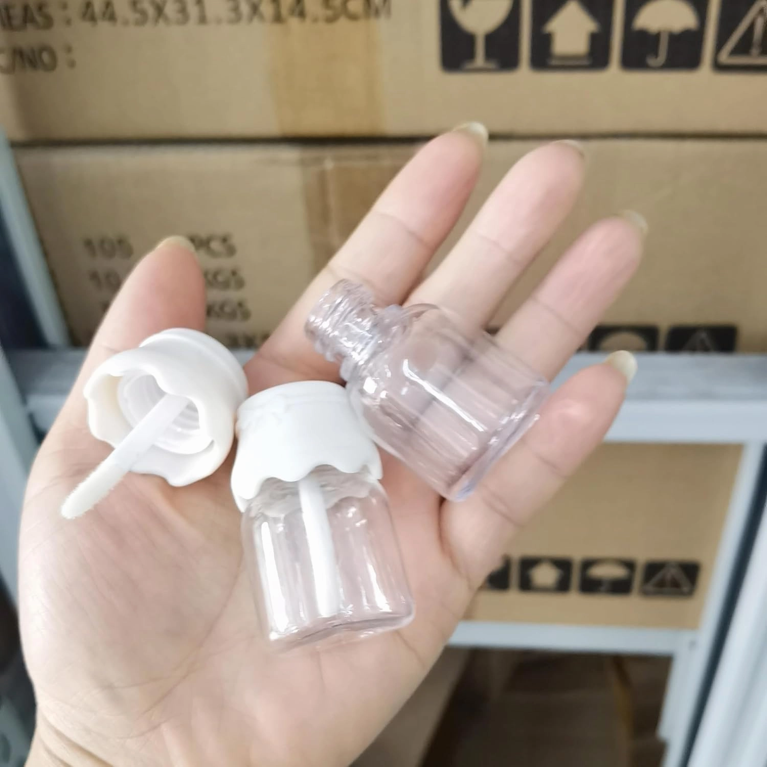 COSIDEA 40PCS Empty 15ml baby bottle lip gloss tubes White Cute Lipgloss Container Tube Packing castor oil container (40)