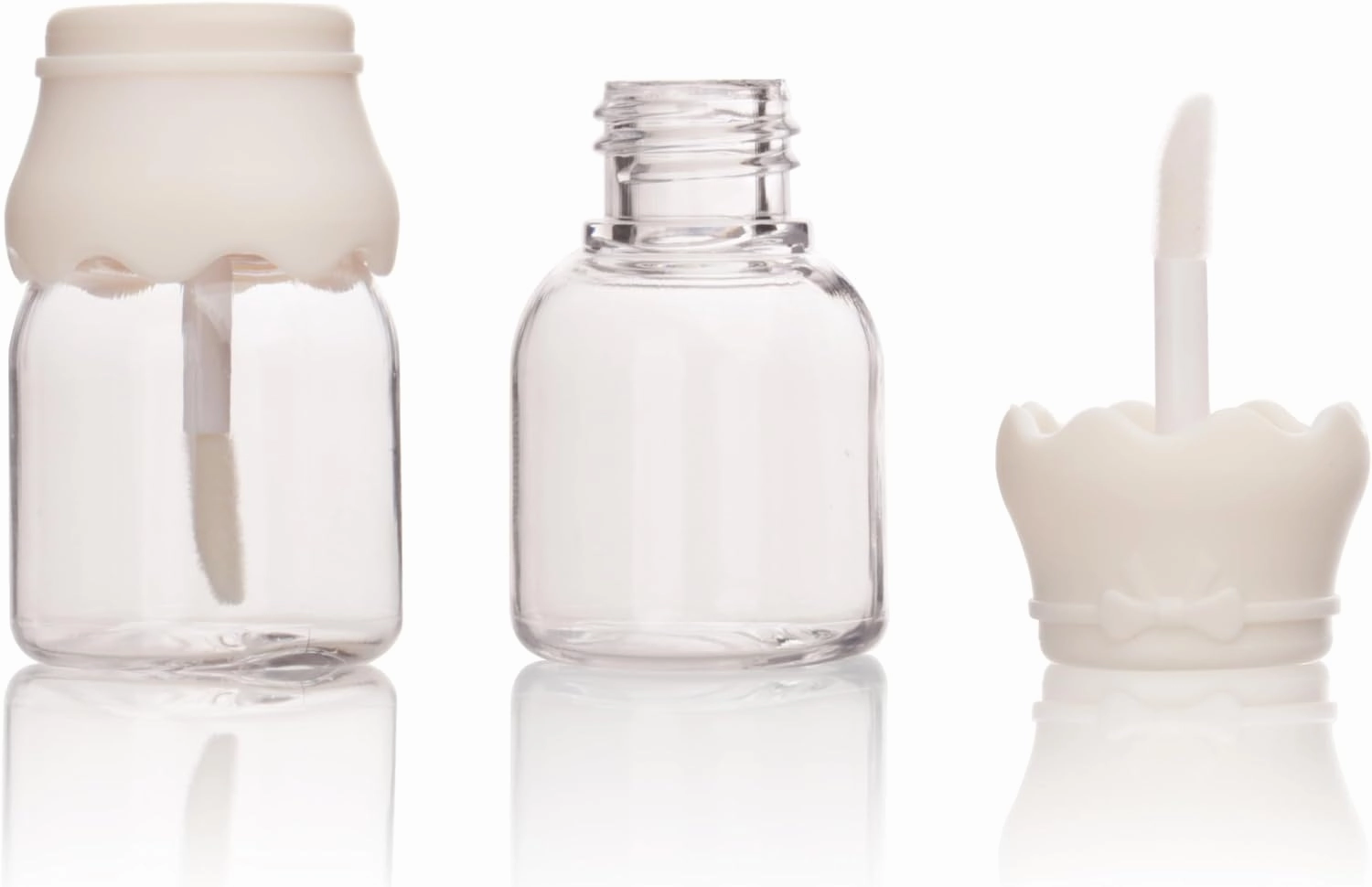 COSIDEA 40PCS Empty 15ml baby bottle lip gloss tubes White Cute Lipgloss Container Tube Packing castor oil container (40)