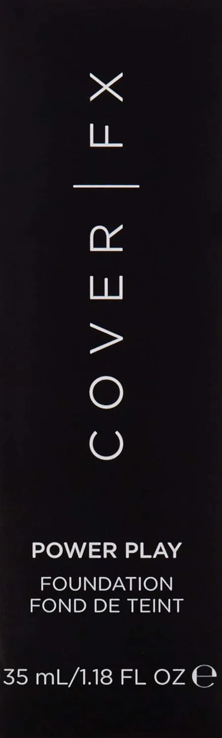 Cover FX Power Play Foundation: Full Coverage, Waterproof, Sweat-proof and Transfer-Proof Liquid Foundation For All Skin Types N20, 1.18 fl. oz.