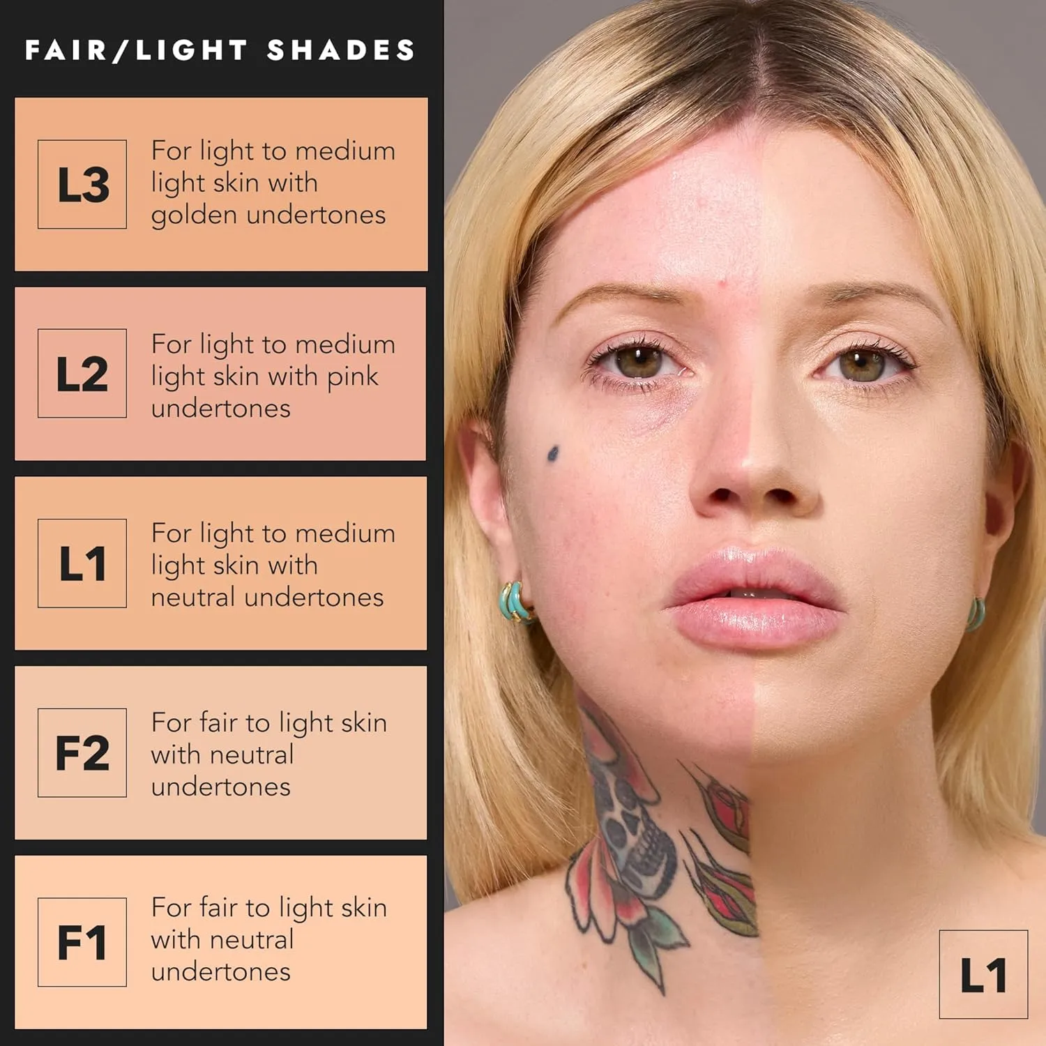 COVER FX Total Cover Cream Foundation - Shade L2 - Buildable Coverage - Natural Finish - Oil-Free - Sweat-Proof