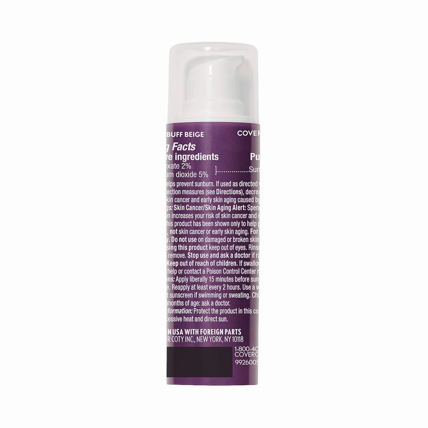 COVERGIRL Advanced Radiance Age-Defying Foundation Makeup, Buff Beige, 1 oz (Packaging May Vary) (Pack of 2)