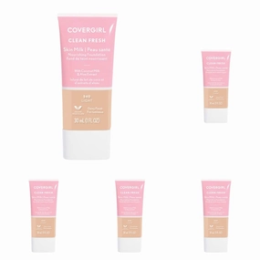 COVERGIRL, Clean Fresh Skin Milk Foundation, Light, 1 Fl Oz (Pack of 5)