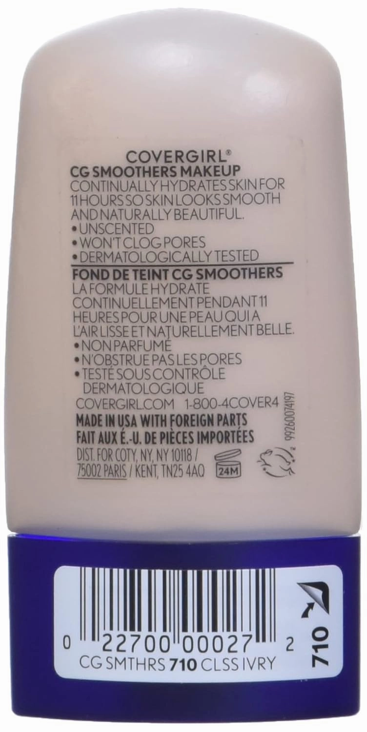 COVERGIRL Smoothers Hydrating Makeup Classic Ivory, 1 oz (packaging may vary) (Pack of 2)