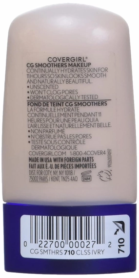COVERGIRL Smoothers Hydrating Makeup Classic Ivory, 1 oz (packaging may vary) (Pack of 2)
