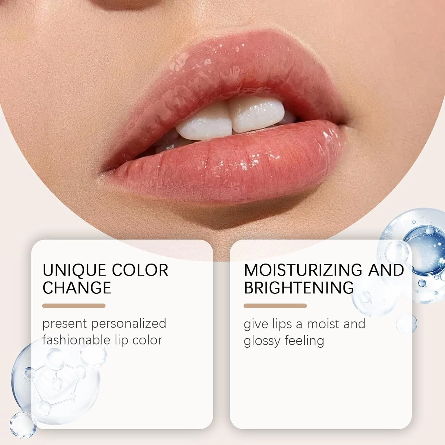 Crystal Flower Thermostatic Color Changing Jelly Lipstick, Color Changing Lipstick, Long-Lasting Moisturizing Glossy Shine Lip Gloss, Hydrating & Natural (01 02)