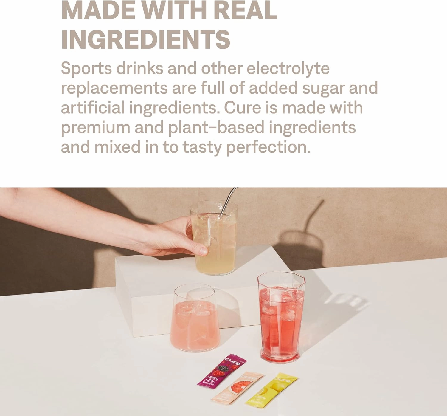 Cure Hydration | Plant-Based Electrolyte Drink Mix | No Added Sugar | FSA & HSA | Dehydration Relief Powder Made with Coconut Water | Non-GMO | Vegan | 28 Packets - Variety Pack