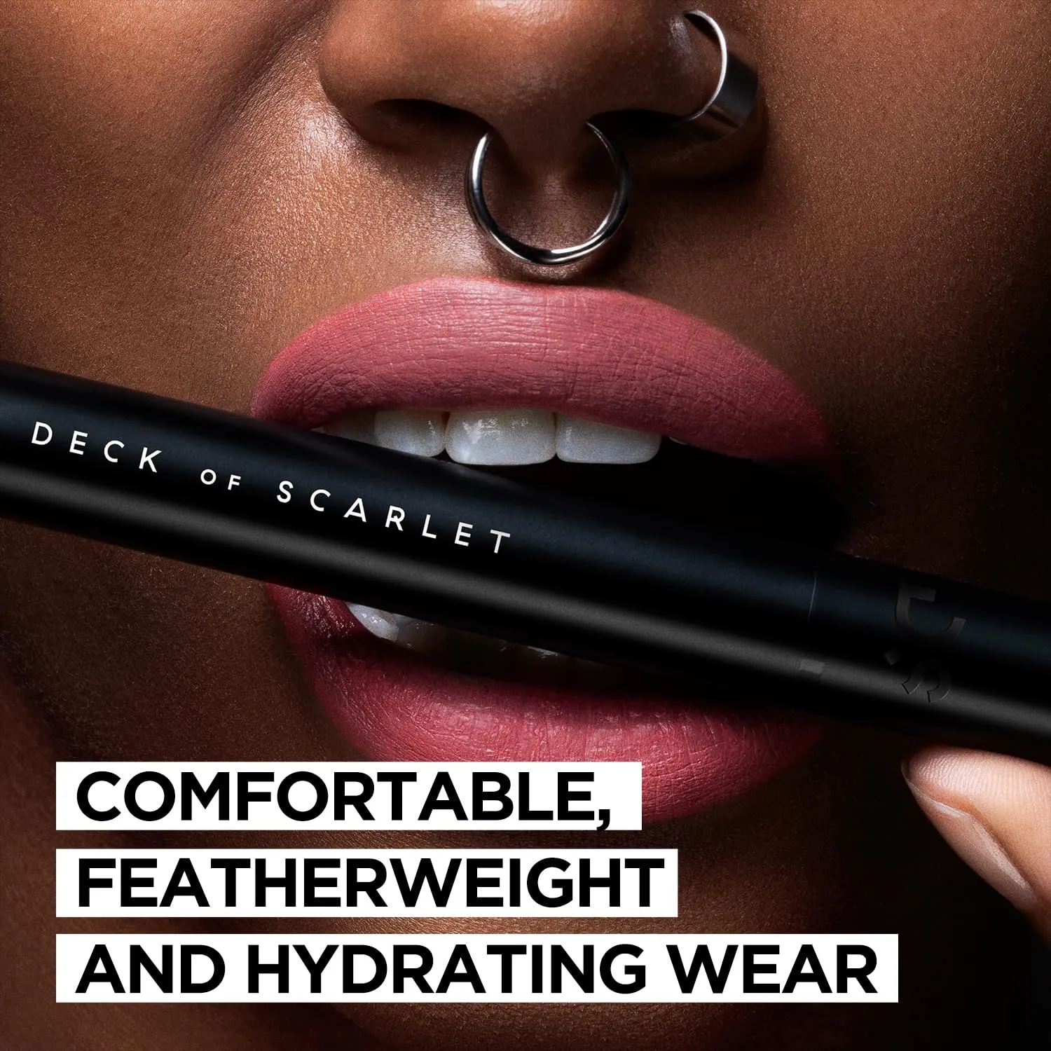 Deck of Scarlet - Wear Me Out Longwear Lipstick, Matte Finish with Moisturizing Vitamin E and Jojoba Seed Oil - Risque