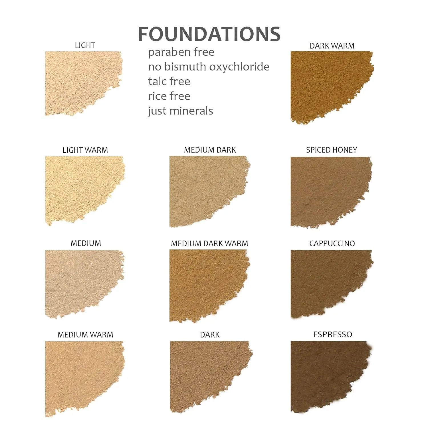 Demure Medium Foundation Powder, Loose Face Powder - Natural Makeup with Pure Crushed Minerals