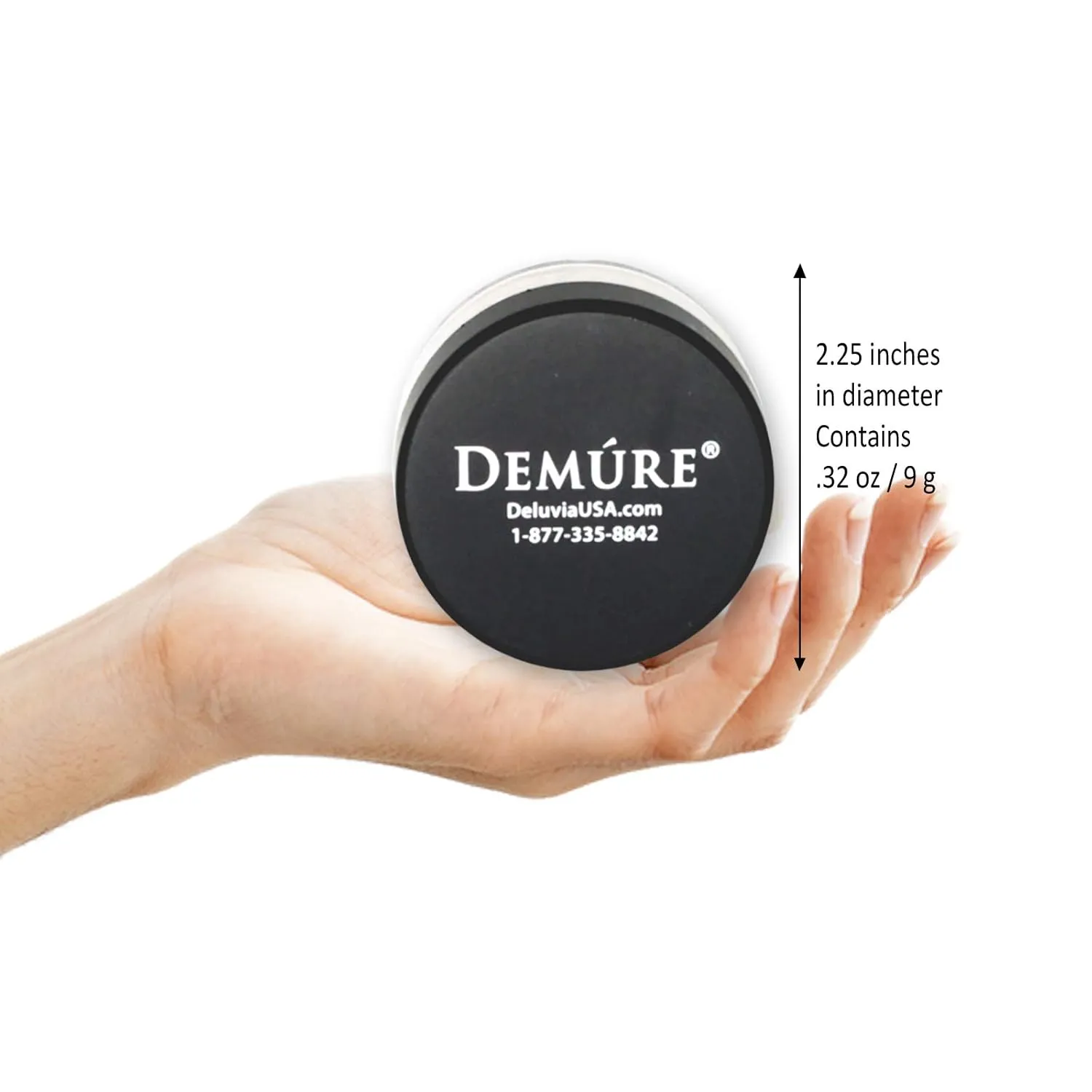 Demure Medium Foundation Powder, Loose Face Powder - Natural Makeup with Pure Crushed Minerals