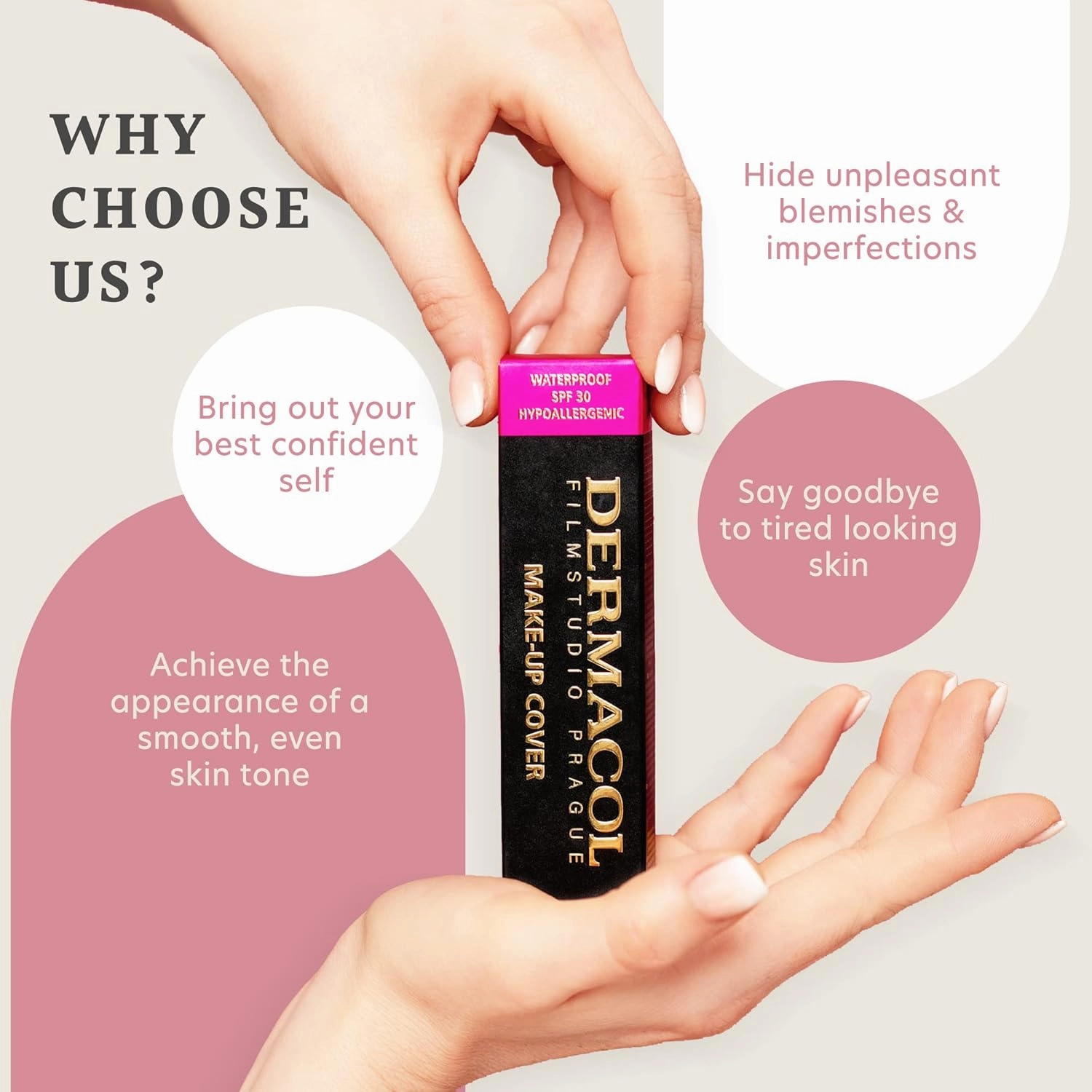 Dermacol - Full Coverage Foundation, Liquid Makeup Matte Foundation with SPF 30, Waterproof Foundation for Oily Skin, Acne, & Under Eye Bags, Long-Lasting Makeup Products, 30g, Shade 213