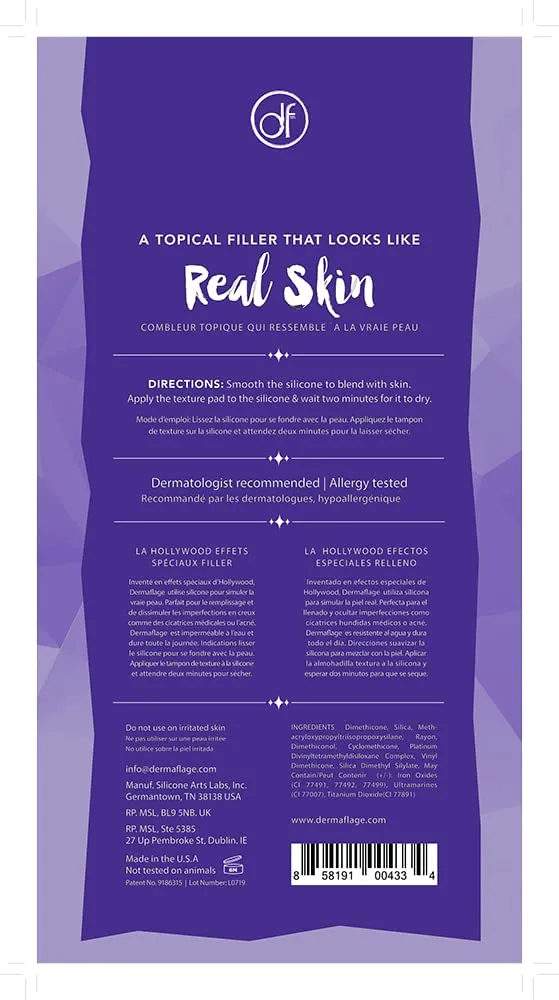 Dermaflage Scar Filler Kit - Medium - Deep Scar Cover and Waterproof Concealer for Acne Scars Wrinkles, and Ice Pick Scars Makeup, 1 mo supply