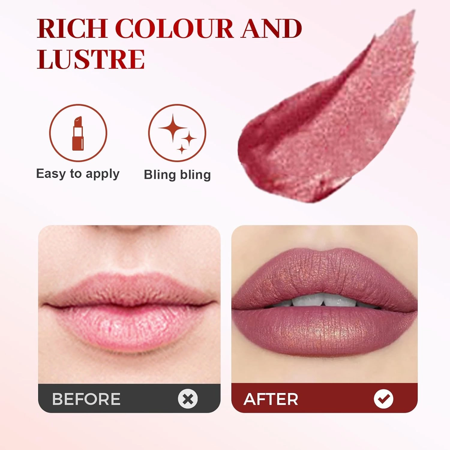 Diamond Glitter Lipstick, 2025 New Diamond Lip Gloss Glitter Lipstick Waterproof, Gloss Shiny Matte to Glitter Liquid Lipstick Metallic Glitter Lip Gloss Lightweight Hydrating (06 01)