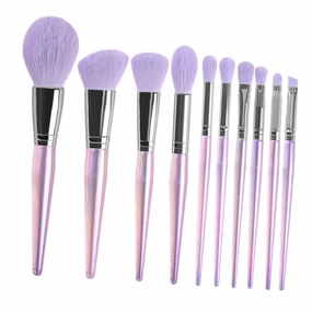 Didiseaon 10pcs Amethyst Makeup Brush Set for Women Professional Blush Powder Eyeshadow Kit