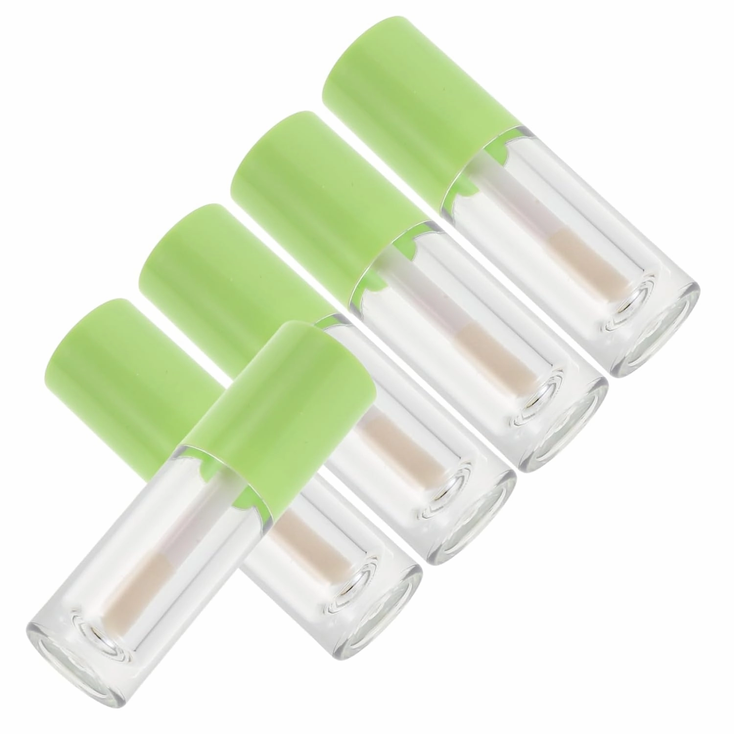 Didiseaon 6ml Refillable Lip Gloss Tubes Clear Plastic Containers with Large Brush Perfect for Travel