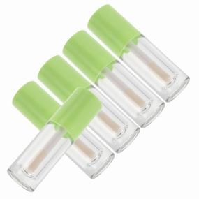 Didiseaon 6ml Refillable Lip Gloss Tubes Clear Plastic Containers with Large Brush Perfect for Travel