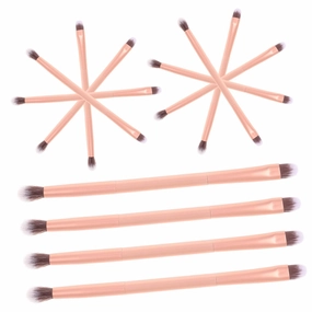Didiseaon Essential Makeup Brush Set 24pcs Double-ended Eye Brushes Eyeshadow Applicators Wooden Handle Travel-friendly