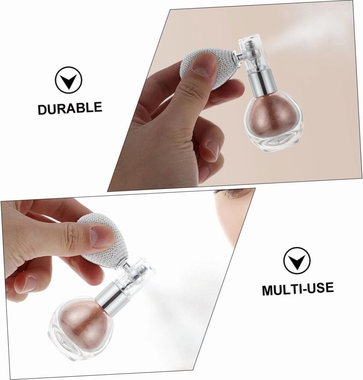 Didiseaon Highlighter Supply Set 2pcs Glitter Spray Highlighter Makeup Glittering Sprayer Highlight Bottle