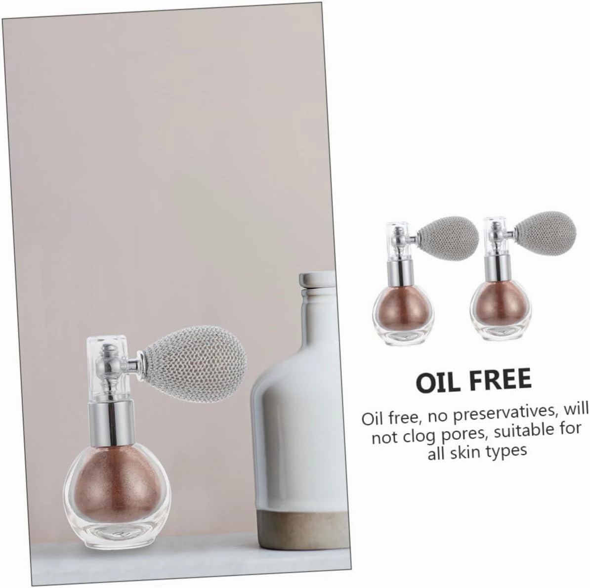 Didiseaon Highlighter Supply Set 2pcs Glitter Spray Highlighter Makeup Glittering Sprayer Highlight Bottle