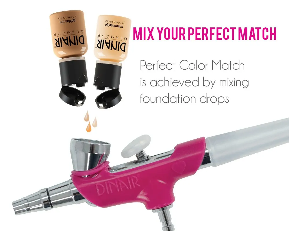 Dinair Airbrush Makeup Foundation | Alabaster | GLAMOUR: Natural, Light coverage, Matte 0.50 oz.