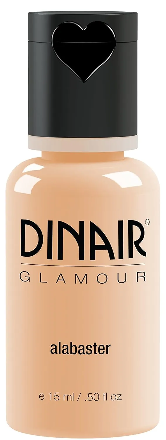 Dinair Airbrush Makeup Foundation | Alabaster | GLAMOUR: Natural, Light coverage, Matte 0.50 oz.