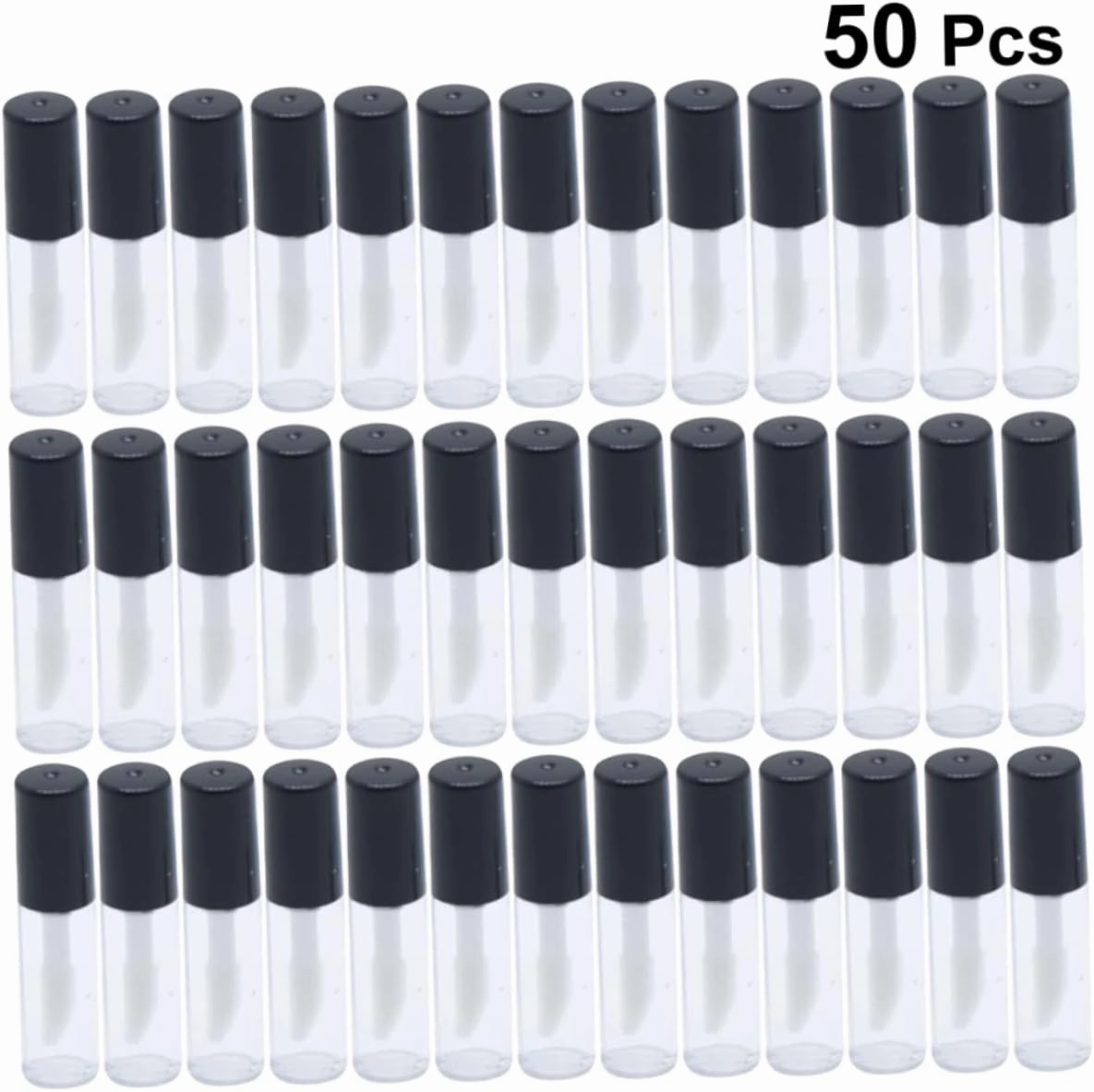 DOITOOL Lip Balm Containers 50pcs Clear Lip Gloss Lipgloss Lip Empty Lip Wand Bottles Container Lipstick Tube