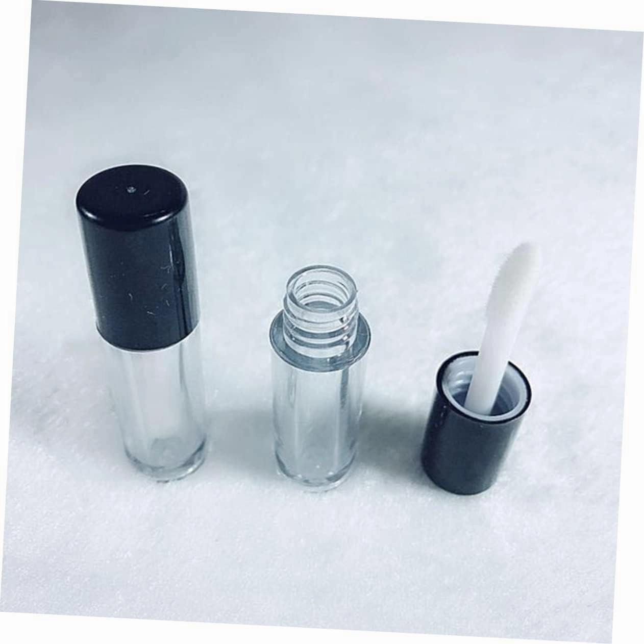 DOITOOL Lip Balm Containers 50pcs Clear Lip Gloss Lipgloss Lip Empty Lip Wand Bottles Container Lipstick Tube