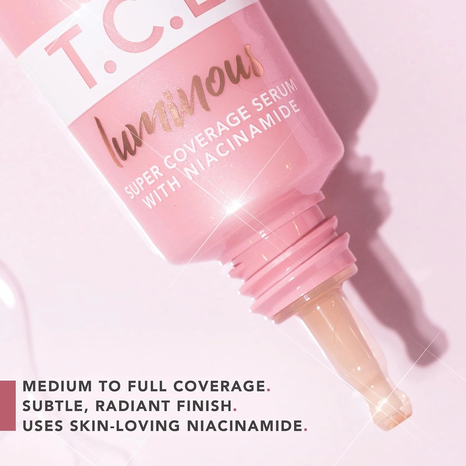 Doll 10 TCE Luminous Super Coverage Serum with Niacinamide - Full Coverage Tinted Foundation Makeup (Rich)
