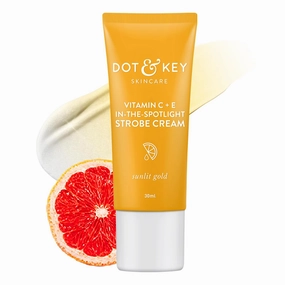 DOT & KEY Vitam in C   E In-The-Spotl ight Strob e Crea m|Face Skin Radiance Cream|Moisturizer & Highlighter For Face|For Dewy Glaz ed Instant Glow