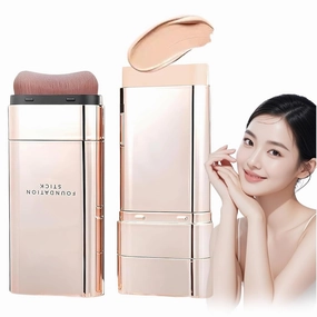 Dual Ended Eraser Foundation Stick, 3 In 1-Luxury Anti-Wrinkle Foundation Stick, Vivien Beauty FoundationStick, Korean Hydrating Lightweight FoundationStick with Brush (nature)