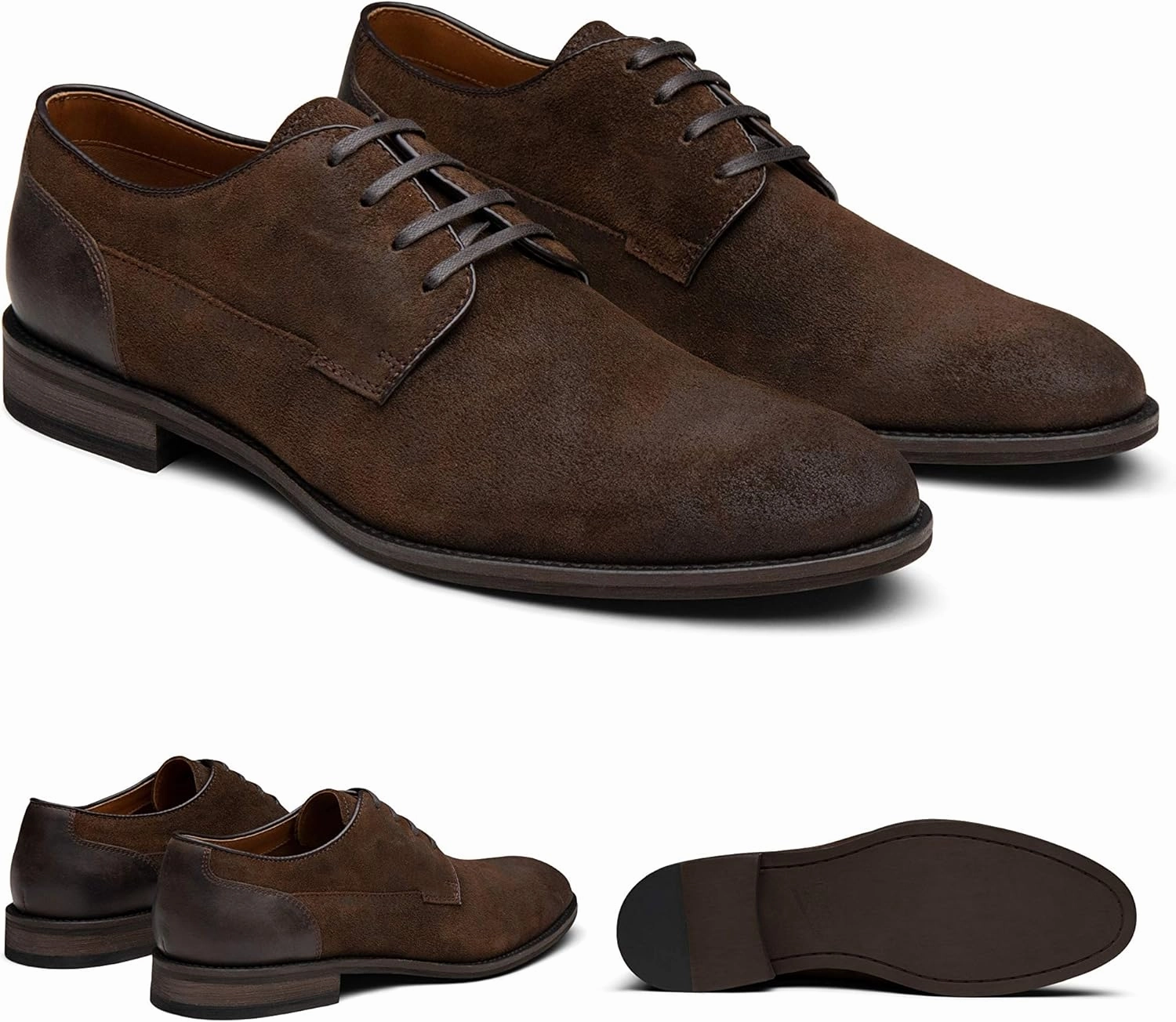 Dunross & Sons Premium Lace-Up Dress Shoes with a Breathable Naturally Leather Lining and Durable Non-Slip Rubber Sole