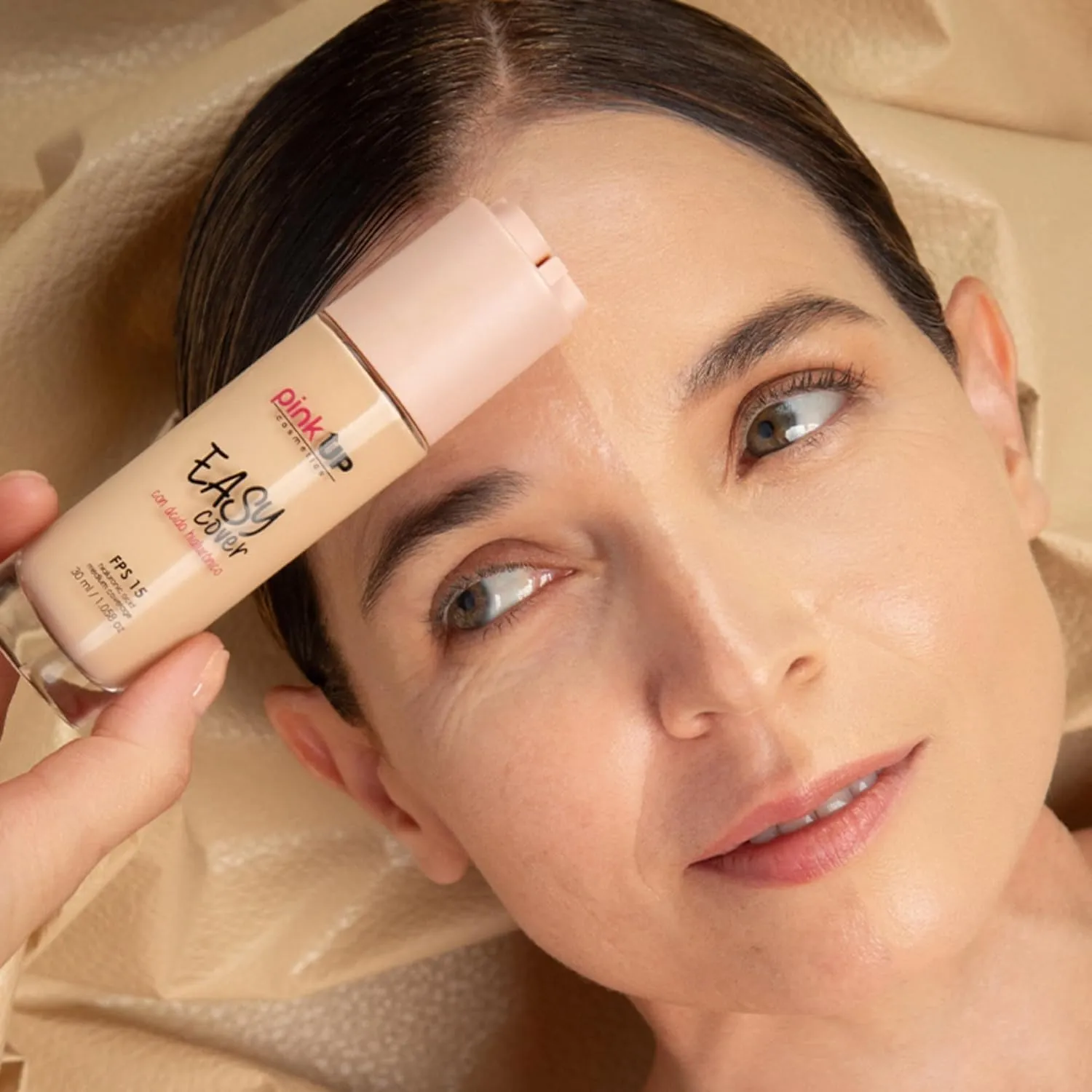 Easy Cover Liquid Makeup| Foundation Make Up| Tinted Moizturizer for face| Liquid Make Up| Medium coverage| Water base| Alcohol free| Model PKEC400