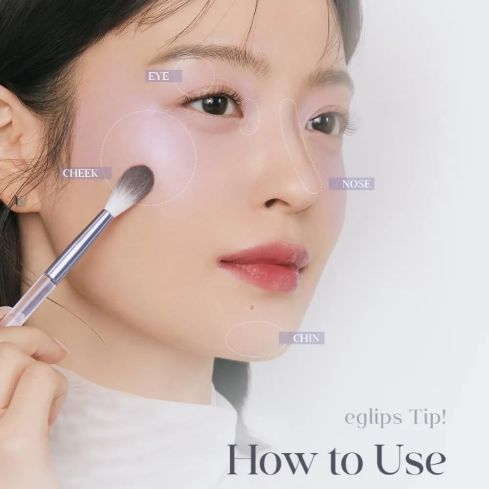 EGLIPS Everglow Highlighter - Radiant Glow Soft Jelly Texture Shimmer Powder Lightweight Longlasting Buildable & Blendable Smooth Silky Finish Daily Korean Face Makeup (03 REFLECTOR, 0..17 oz)