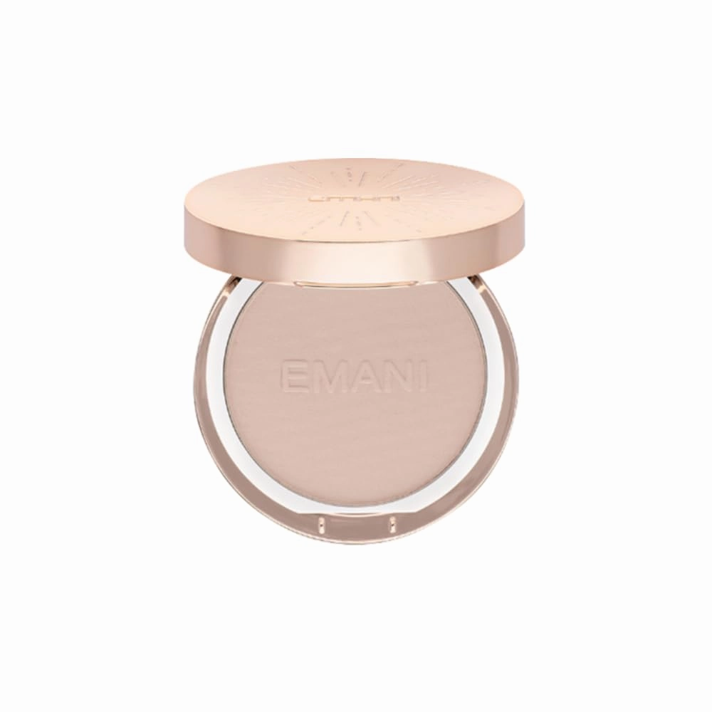 Emani Flawless Matte Powder Foundation - HD Finish, Skin-Caring, Acne Safe Foundation Powder for All Skin Types. 100% Natural with Physical SPF, Crease-Free & Non-Caking Finish, Natural Sand Porcelain
