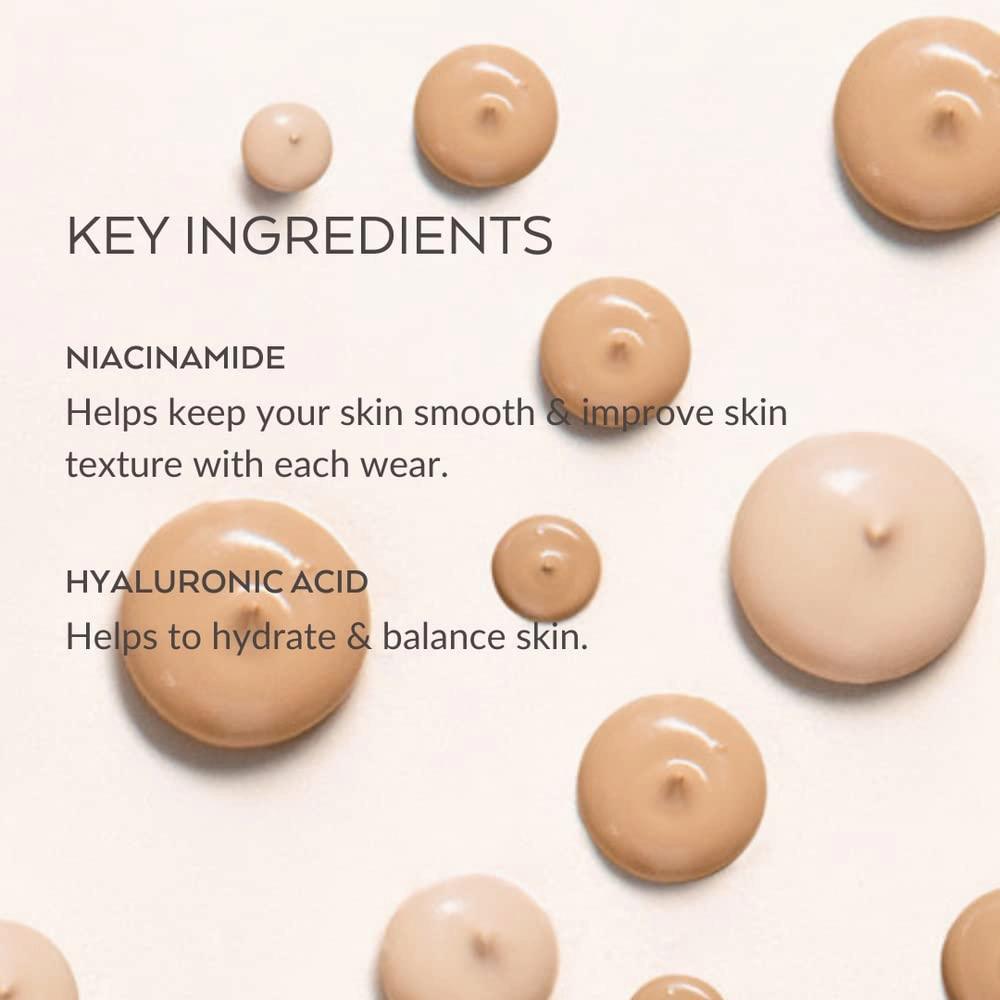 Emani HydraWear Brightening Foundation – Buildable Coverage, Safe for Sensitive Skin – Long-Lasting Hydration, Hyaluronic Acid, Silicone Free, Vegan and Cruelty-Free, Fair