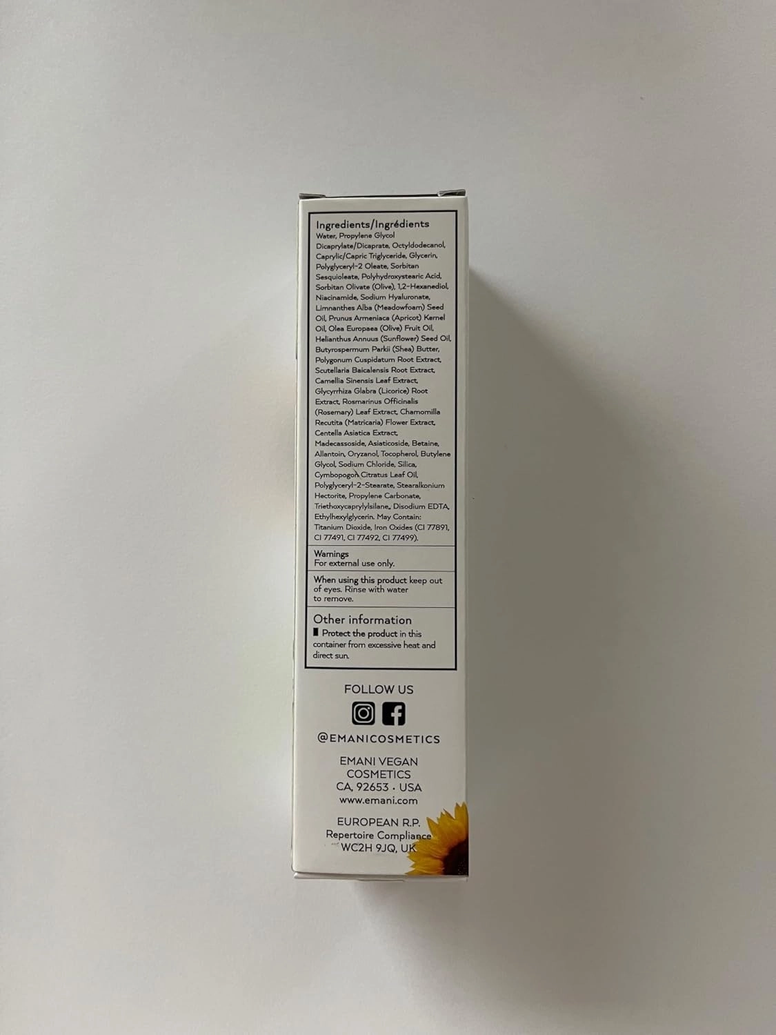 Emani HydraWear Brightening Foundation – Buildable Coverage, Safe for Sensitive Skin – Long-Lasting Hydration, Hyaluronic Acid, Silicone Free, Vegan and Cruelty-Free, Fair
