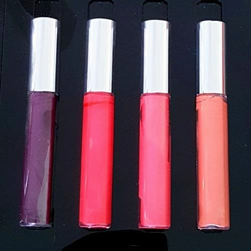 Empty Lipgloss Cases - Clear with Silver Screw on Cap with Attached Brush 8ml (500)