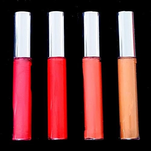 Empty Lipgloss Cases - Clear with Silver Screw on Cap with Attached Brush 8ml (500)